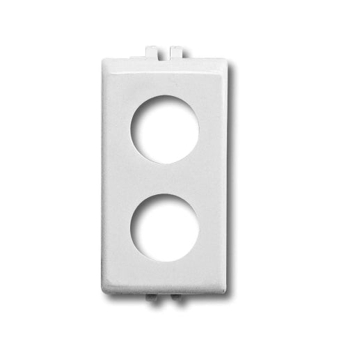 BT-MAT2 ADATTATORE PER LA SERIE CIVILE BTICINO MATIX ® DI COLORE BIANCO CON 2 FORI PER LE PRESE DEMISCELATE A 2 USCITE (PDM)