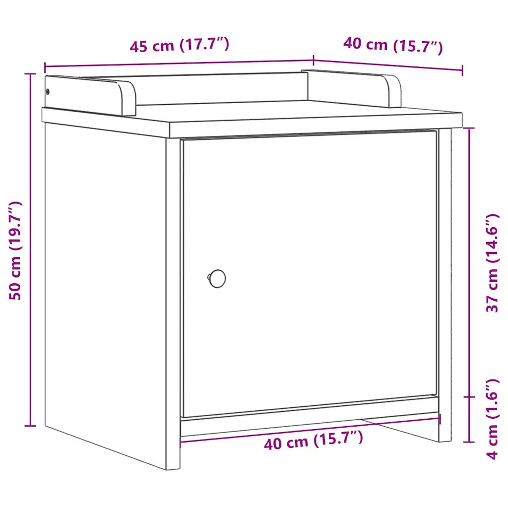 Panca da Corridoio SANDNES 45x40x50 cm Legno Massello di Pino 4010449