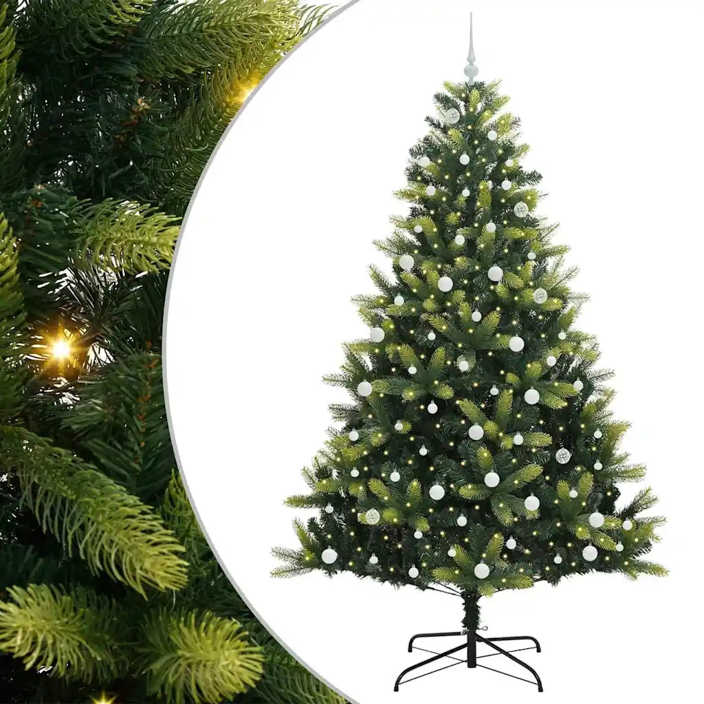 Albero di Natale | Decorazioni natalizie Artificiale a Cerniera con 300 LED 240 cm