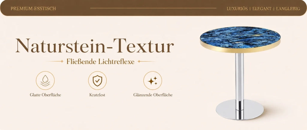 Tavolino Rotondo Moderno, Piano Effetto Marmo con Bordo Dorato, Struttura in Metallo Nero/Oro/Argento, Ideale come Tavolo da Salotto, Comodino o Balcone