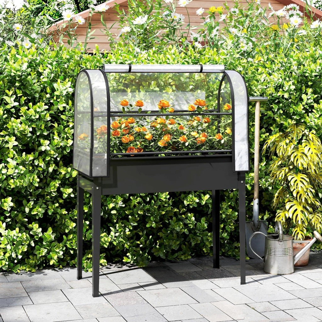 Hochbeet con serra ¨C zephmum ¨C nero