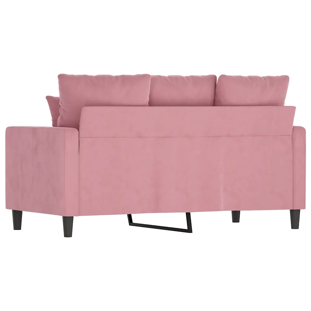 Divano a 2 Posti Rosa 120 cm in Velluto 359296