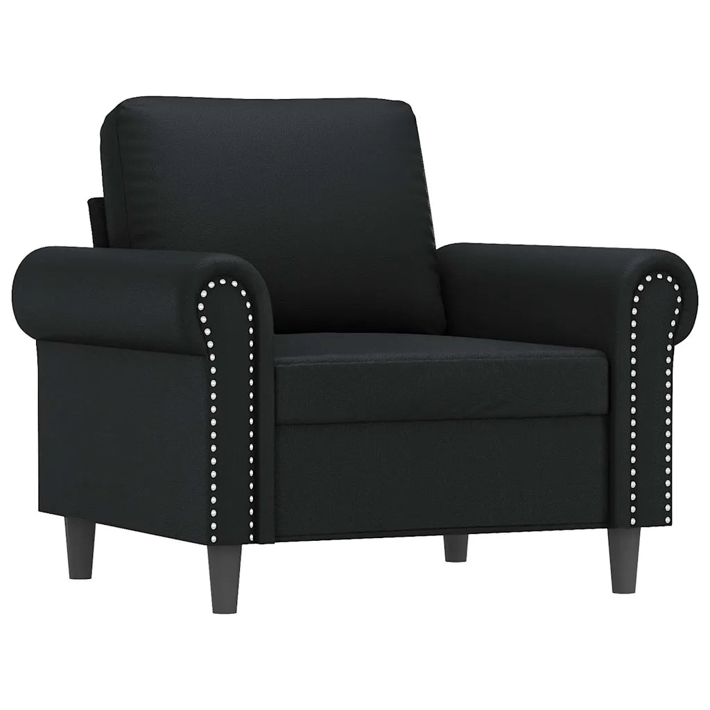 Poltrona | Sedia Relax Nera 60 cm in Similpelle