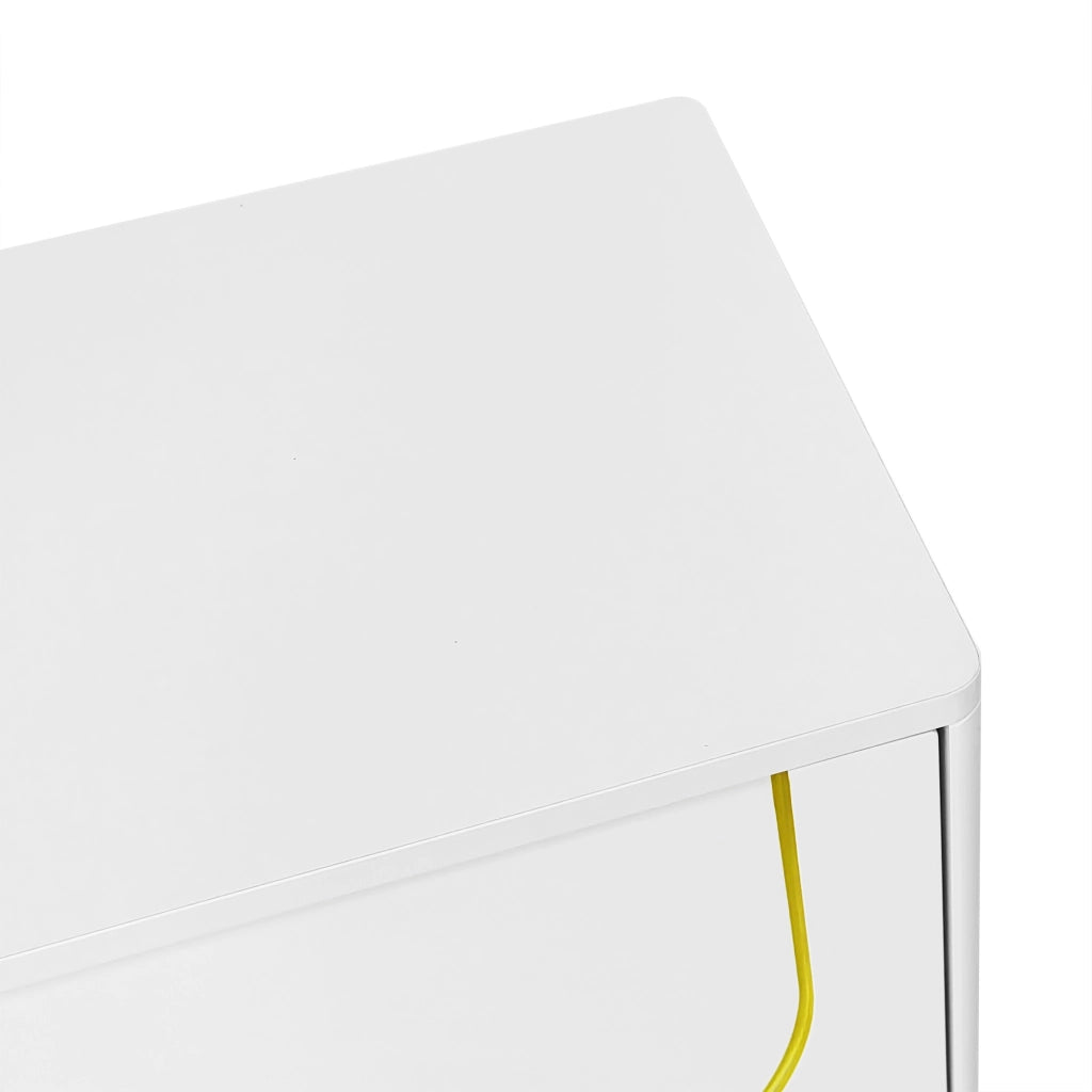 Mobile porta TV con 4 ante push-to-open e cerniere ammortizzate in truciolato bianco e oro 170 × 38 × 44 cm