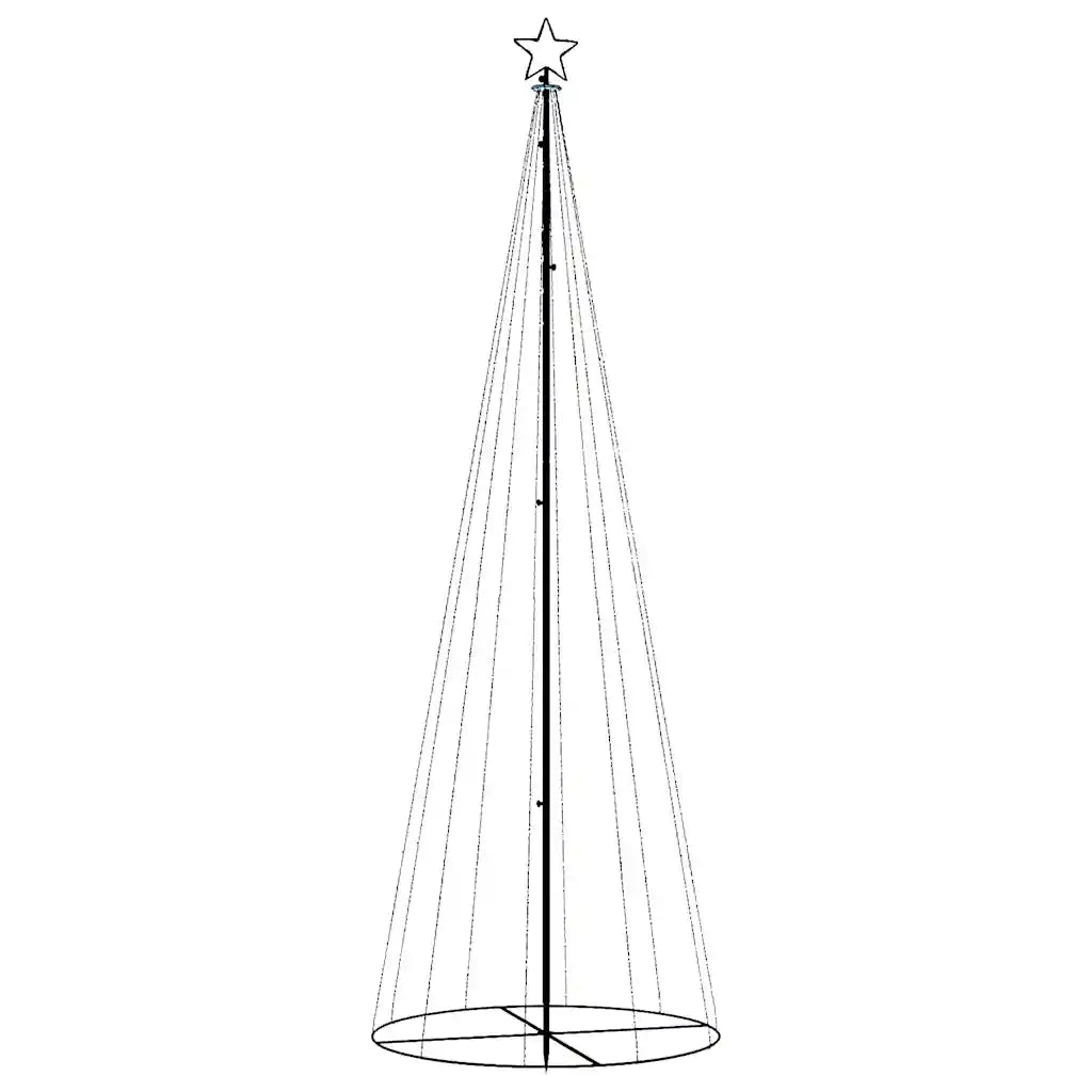 Albero di Natale a Cono-Luci decorative natalizie Bianco Freddo 310 LED 100x300 cm