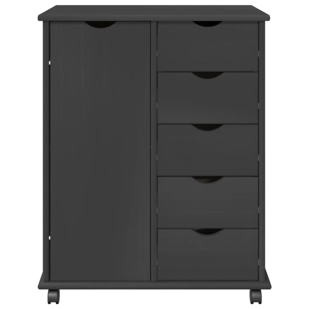 Mobile con Ruote 63,5 x 39 x 79 cm Legno di Pino Massello 42028362