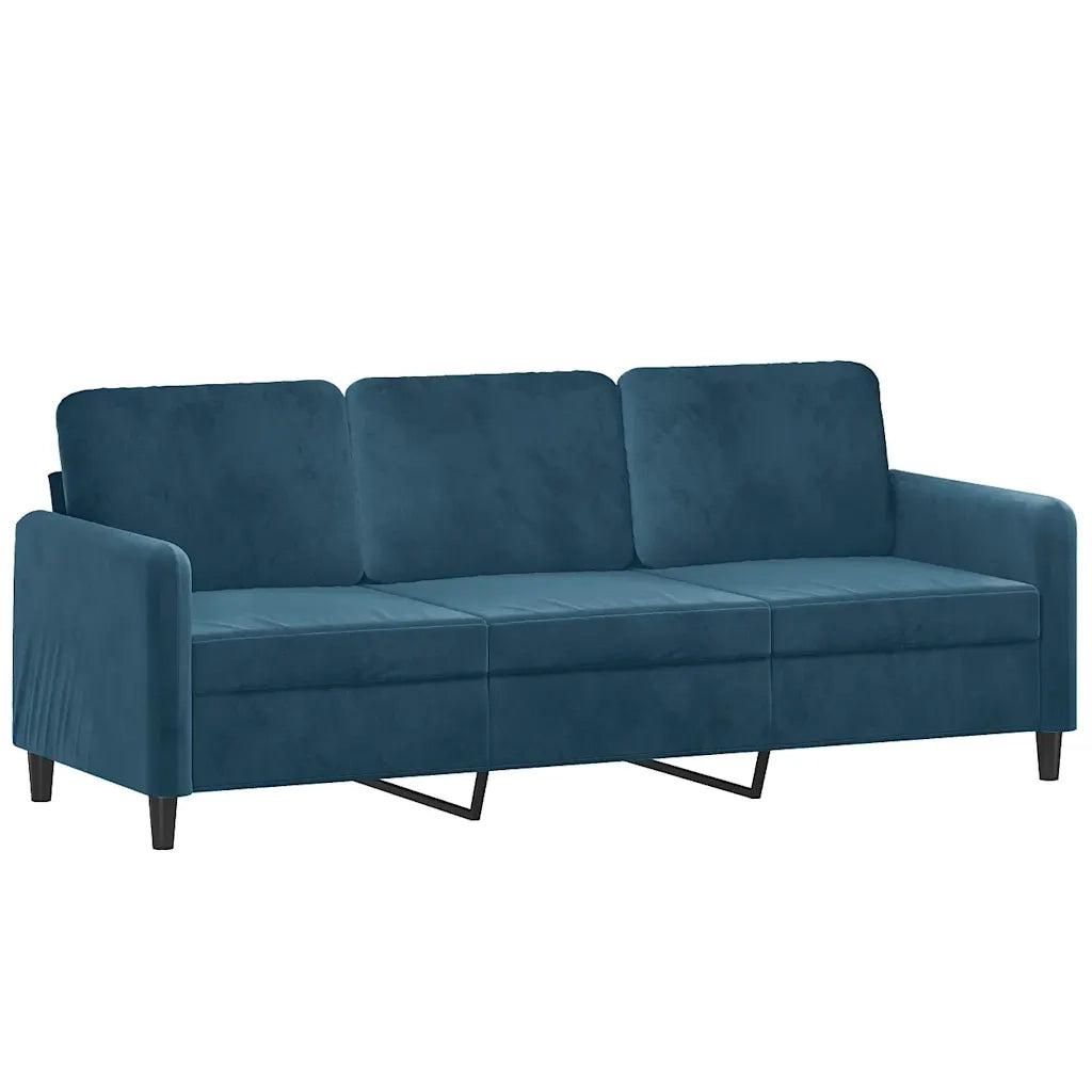 Divano a 3 Posti Blu 180 cm in Velluto 359461