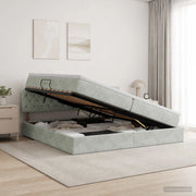 Letto con contenitore LED e materasso Grigio Chiaro 3459210