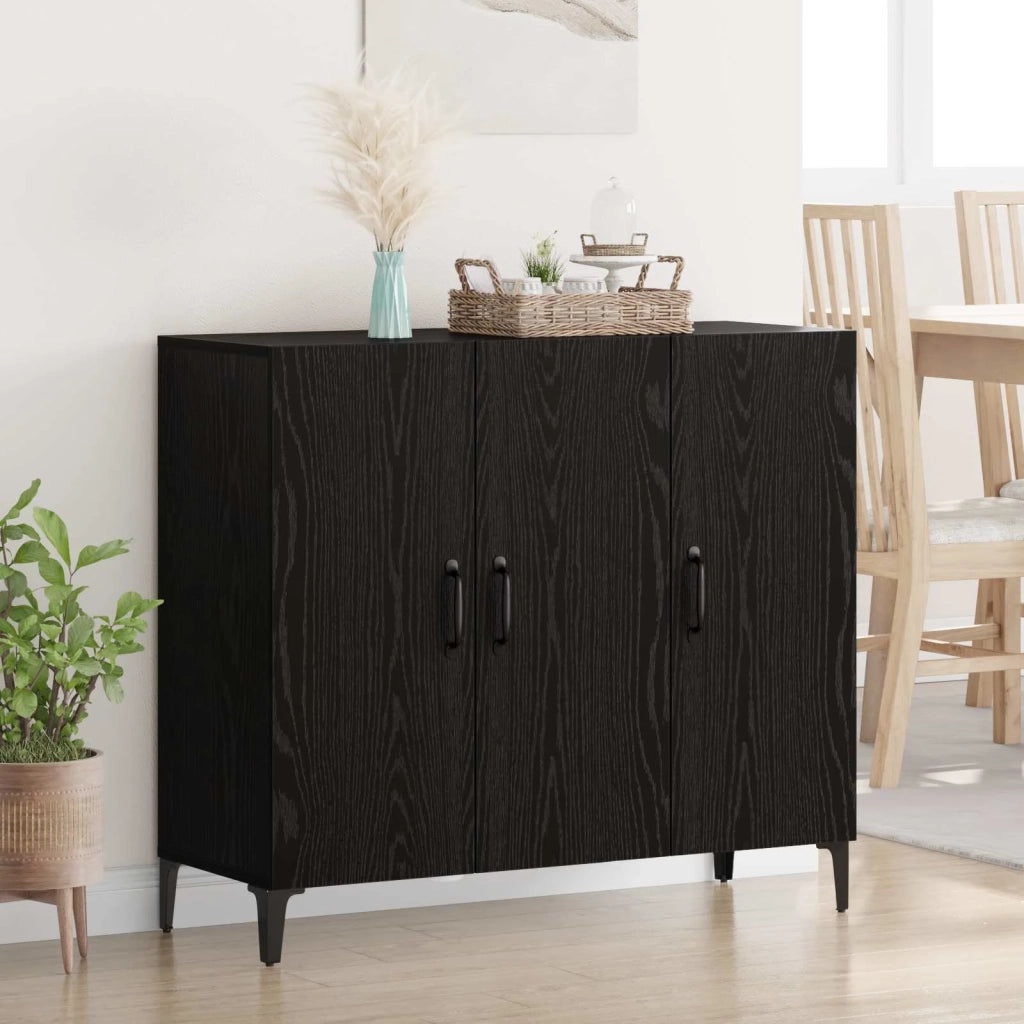 Credenza Rovere nero 34 x 90 x 80 cm Legno multistrato 880682