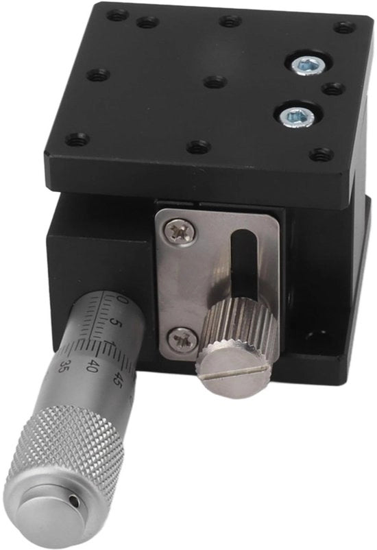 Tavolo Lineare Manuale - Tavolo a Slitta in Alluminio - Alta Precisone - Assi Z - Rulli a Croce - Spessore 10 mm - Carico 19,6N