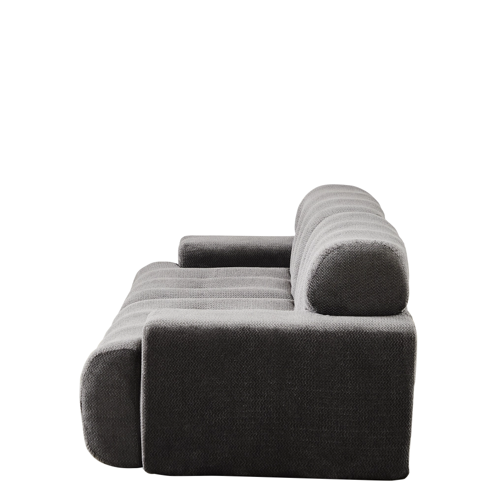 Divano 2 Posti Cloud con Braccioli Larghi e Bottoni ¨C MINIMAL ¨C Grigio