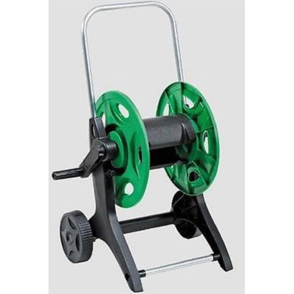 Trade Shop - Carrello Avvolgi Tubo Irrigazione Giardino Con Due Ruote Attacco Rapido Standard -