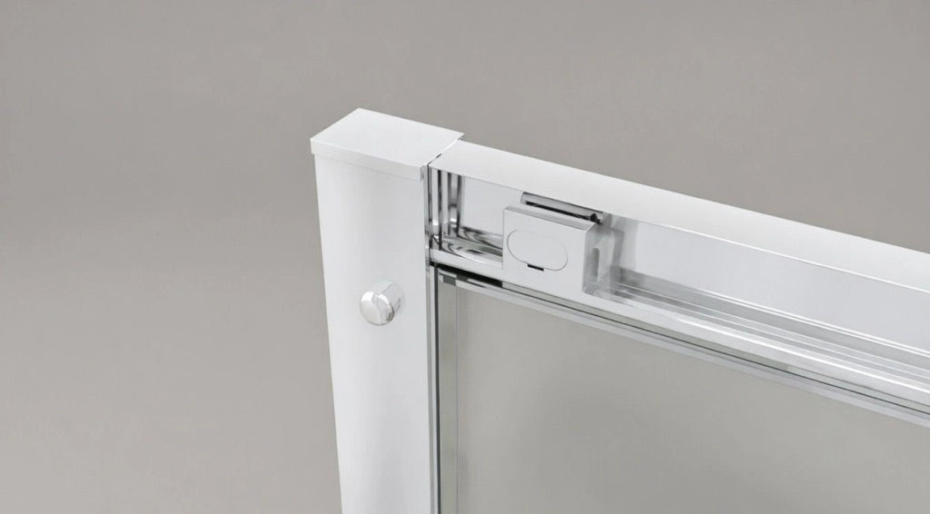 Box doccia a nicchia 140 cm porta scorrevole apertura laterale H190 cm ZEUS - Cromato Lucido