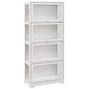 Vetrina Libreria 4 Ripiani con Ante ¨C Xylo ¨C Bianco 59x30x139 cm