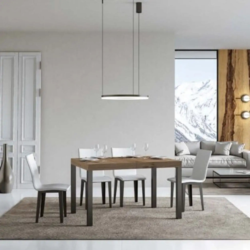 Tavolo allungabile 120/224x90 cm Everyday Premium colore quercia natura gambe antracite