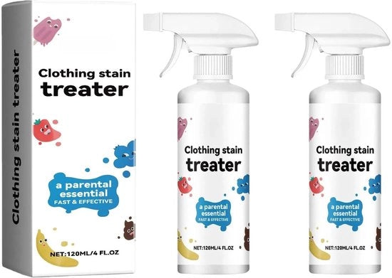 Pulitore di Macchie Portatile - 2 Stuks - 120 ml - Effettivo contro Grassi e Caffè - Spray per Macchie