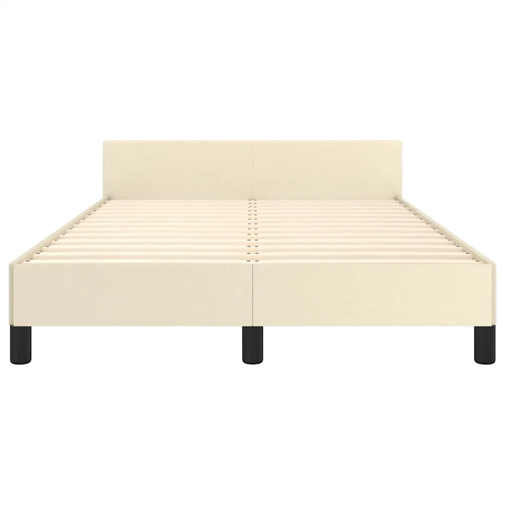 Giroletto con Testiera senza Materasso-Struttura Letto Crema 120x200 cm