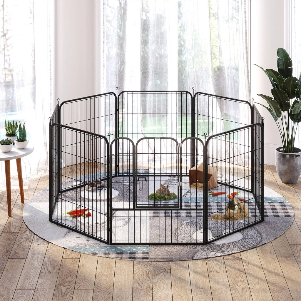 Recinto per Animali Modulabile ¨C Minimal ¨C Nero 80x80 cm