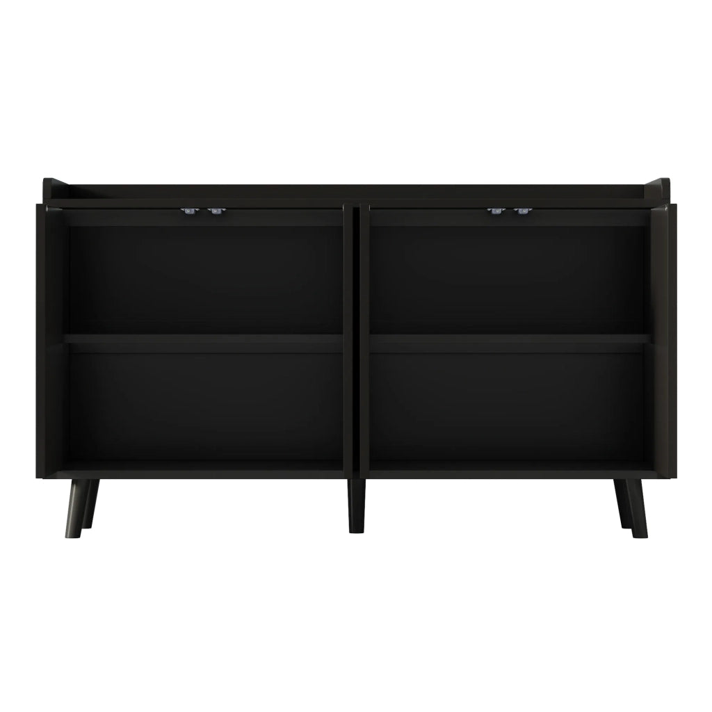 Mobile da cucina e soggiorno, 140x40x84 cm, con 4 ante e ripiani regolabili