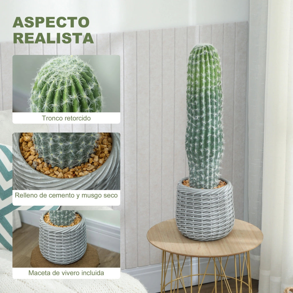 Pianta Artificiale Cactus ¨C zephmum ¨C Verde 66 cm