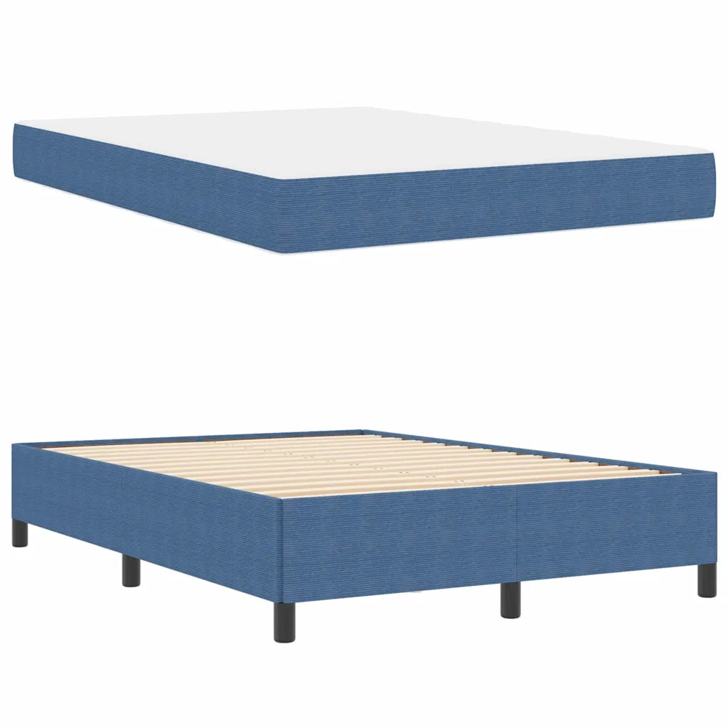 Struttura del letto con materasso-Giroletto Blu 140 x 190 cm Tessuto 854076