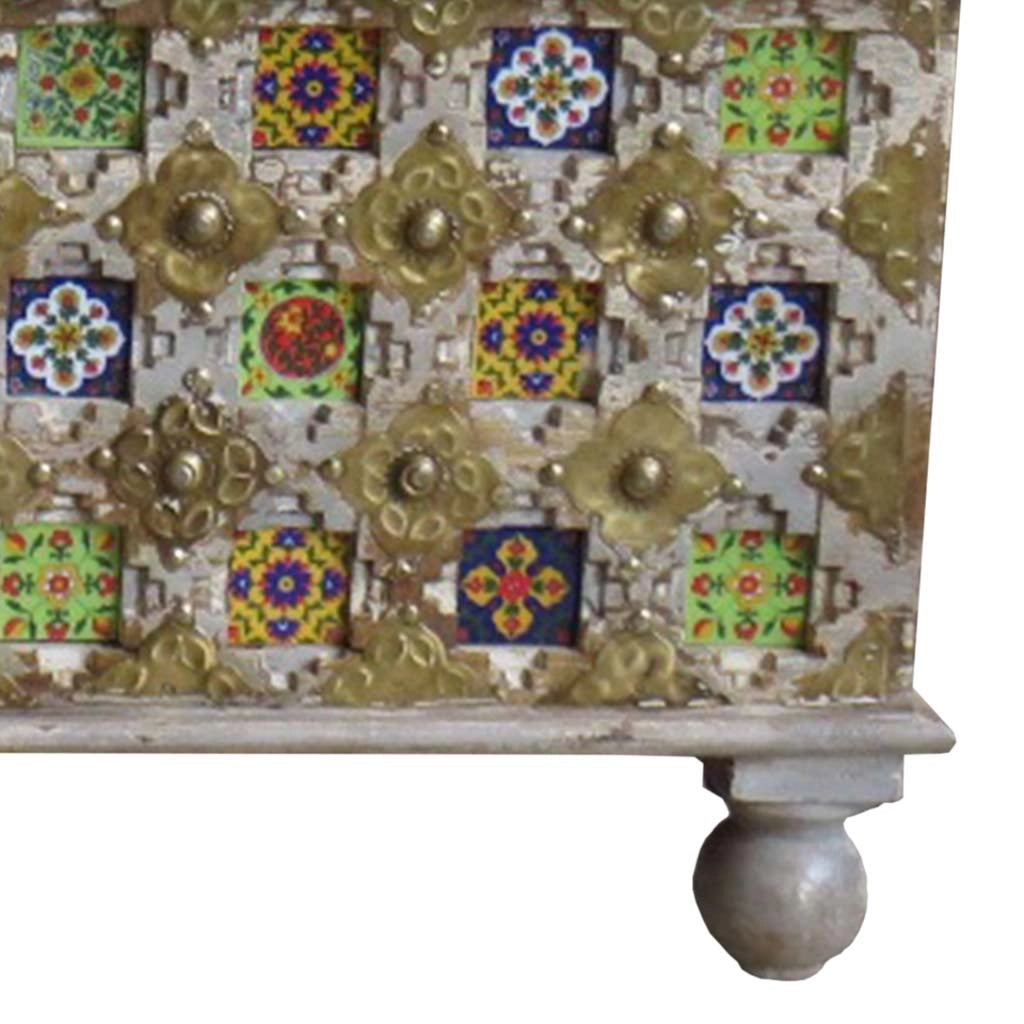 Baule in legno marrone 146x40x45h