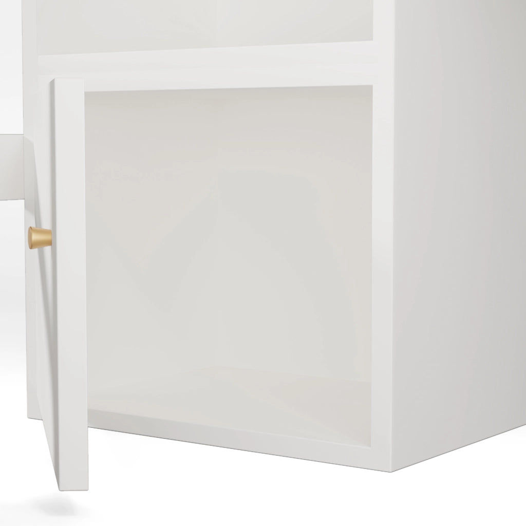 Letto a soppalco con scrivania integrata 90x200 cm bianco