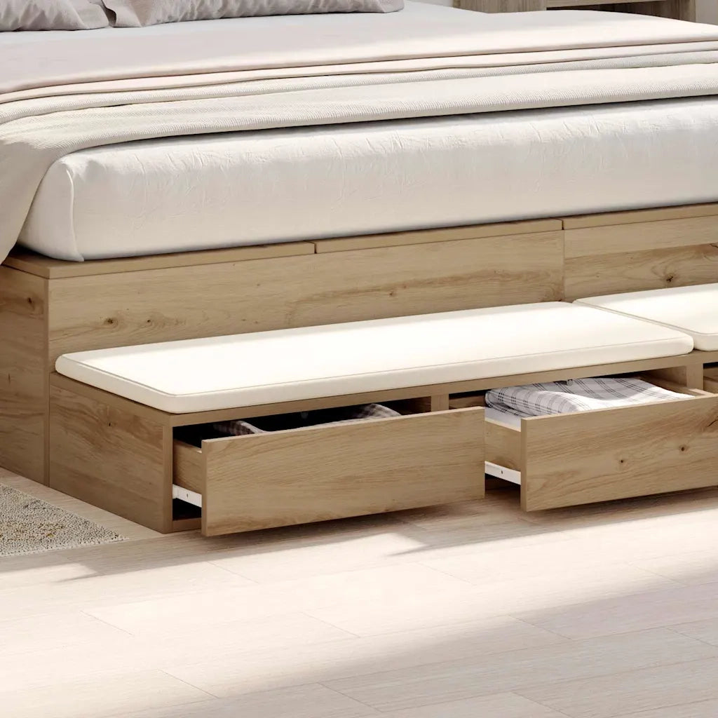 Cassetti per letto Rovere artigianale 180 x 36,5 x 16,5 cm 866986