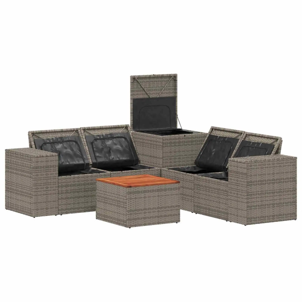 Set di divani 6 pz Grigio e Grigio Scuro 3447572