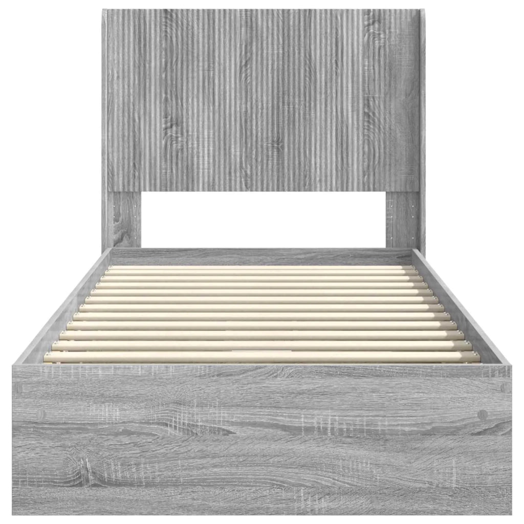 Struttura del letto con stoccaggio e testata Grigio Sonoma 3414060
