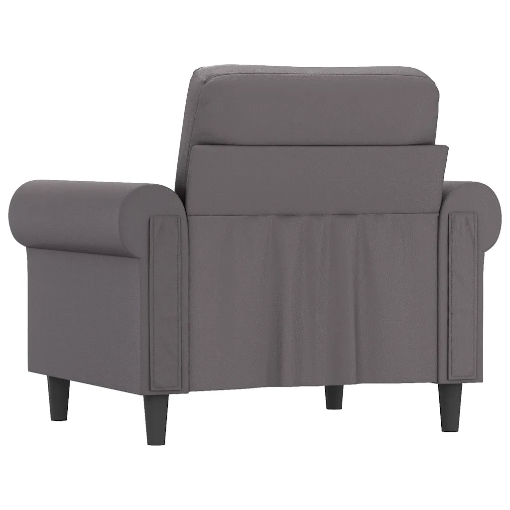 Poltrona | Sedia Relax Grigia 60 cm in Similpelle