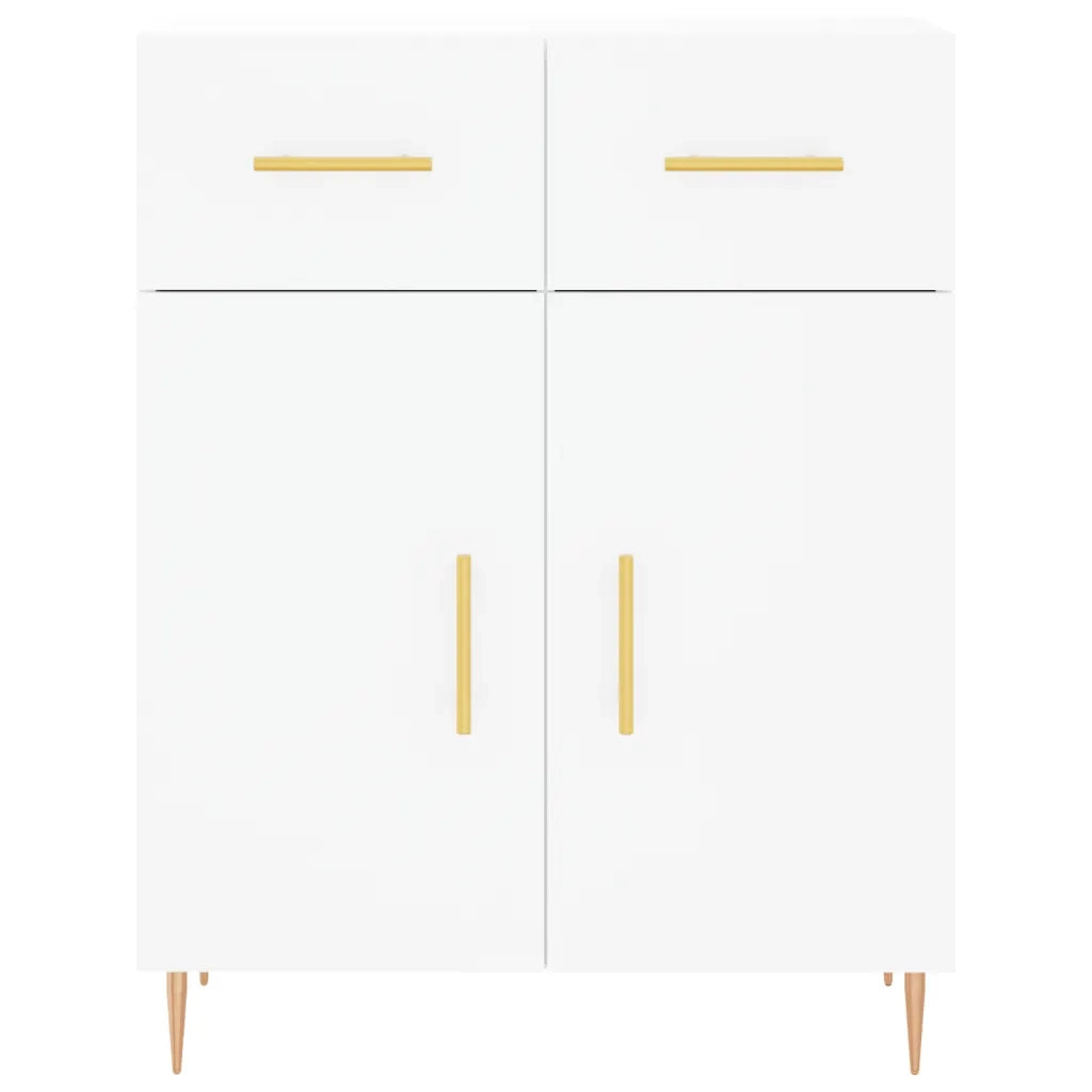 Credenza | Madia | Buffet da pranzo | Armadio da pranzo Bianca 69,5x34x180 cm in Legno Multistrato