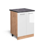 Vicco Mobiletto base cucina Bianco lucido 60 cm , PL Antracite