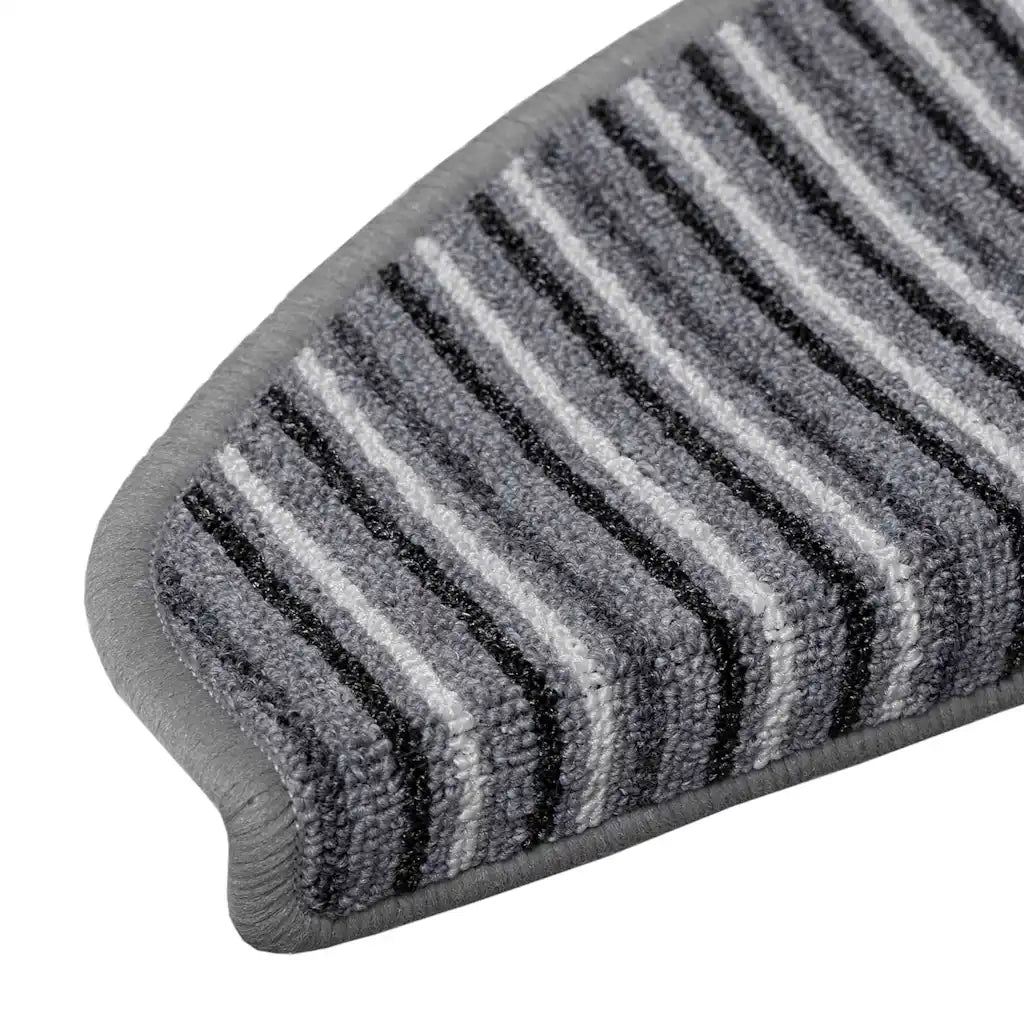 Tappetini per scale autoadesivi 15 pz | Gradini per Scale Grigio 65 x 21 x 4 cm
