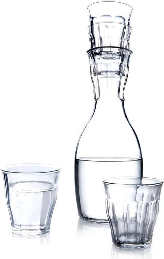 Set di caraffe in vetro 4 pezzi nero
