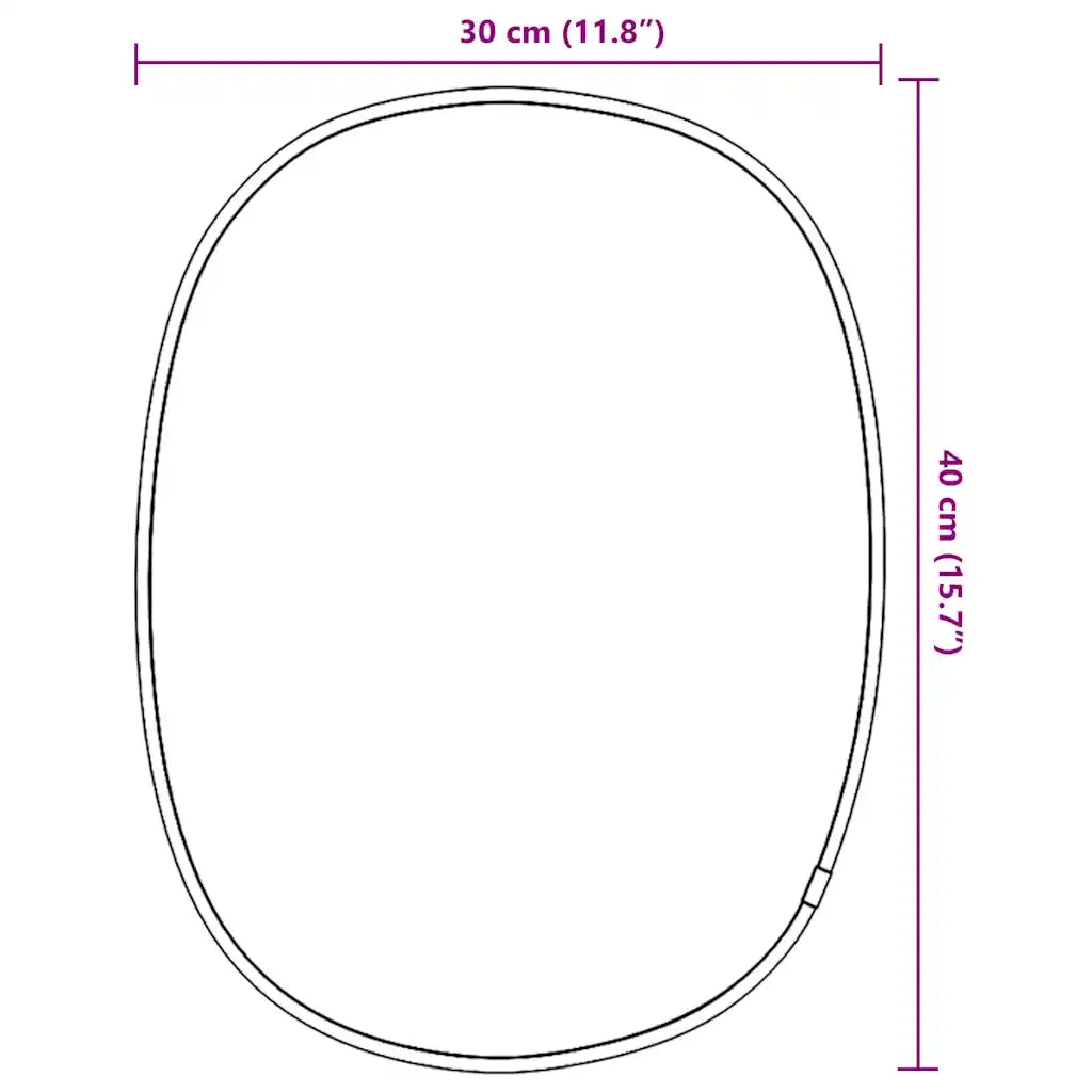 Specchio da Parete Argento 40x30 cm 348210