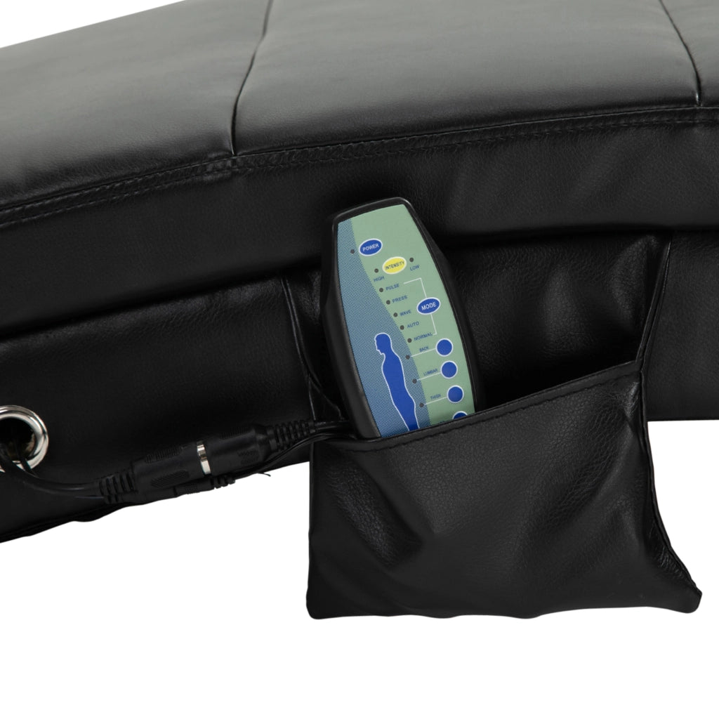 Chaise longue massaggiante nera con 8 punti di massaggio