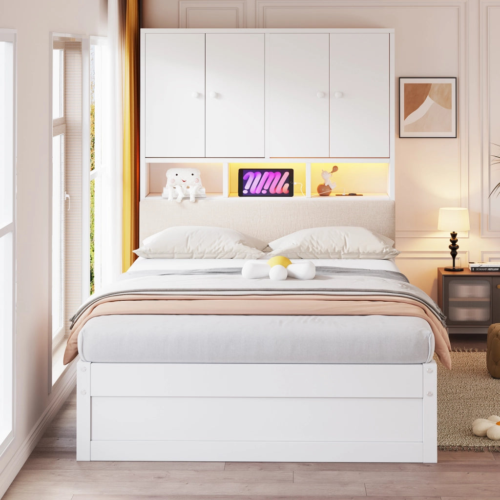 letto in legno bianco 90 x 200 cm