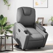 Divano Sedia-Poltrona Alzapersona Reclinabile Grigio in Similpelle 248904