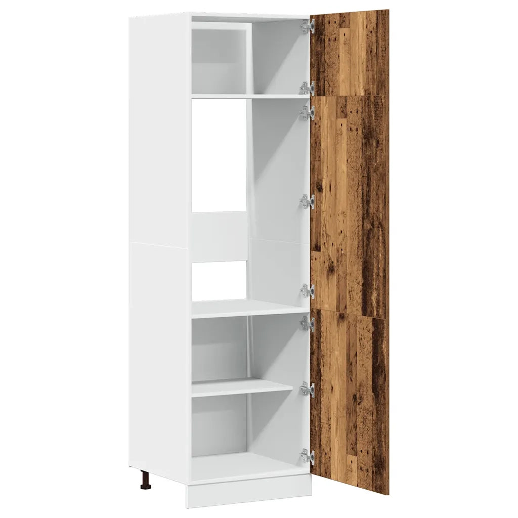 Armadio per Frigo “Lyon” Legno Antico 60x57x207 cm