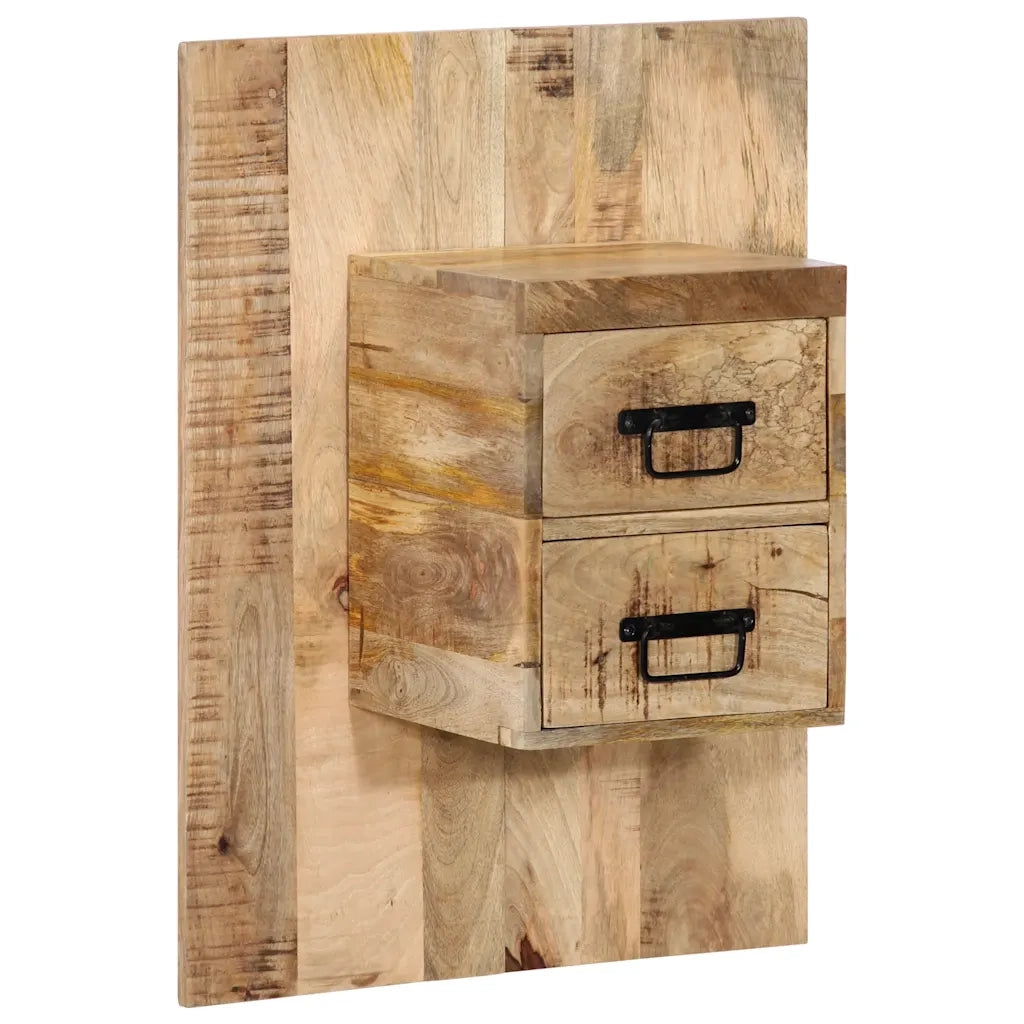 Comodino 60x32x80 cm in Legno Grezzo Massello di Mango 4017527