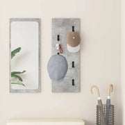 Appendiabiti a muro A parete Grigio cemento 30 x 1,5 x 80 cm 874470