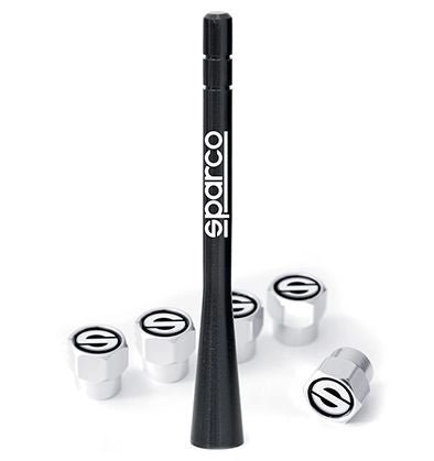 Antenna SPC1417 con viti e tappi valvola pneumatici in alluminio