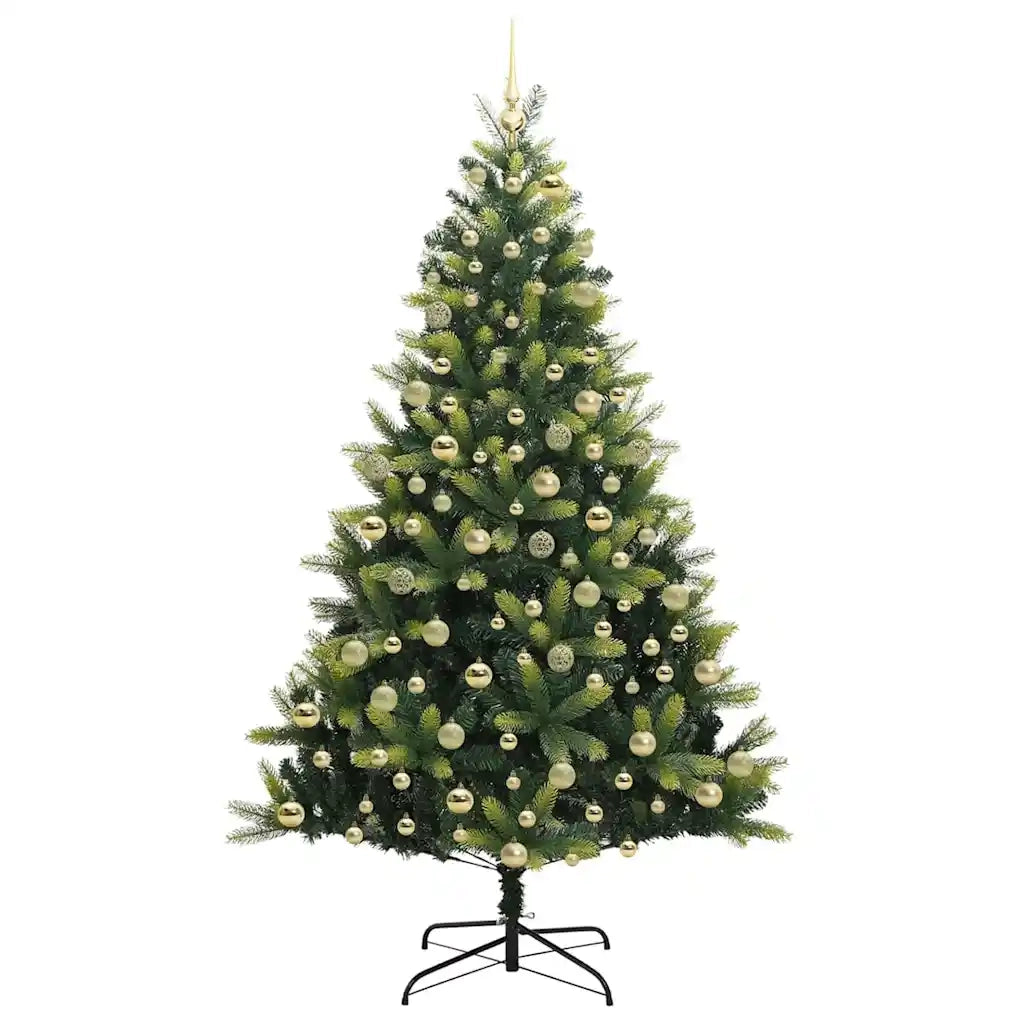 Albero di Natale Artificiale a Cerniera con 300 LED Verde 3396004