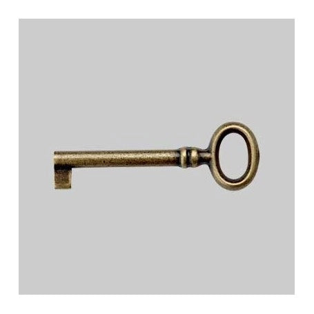 CHIAVE PER MOBILI '33718' 24x69 mm - Ottone antico - METAL GROUP