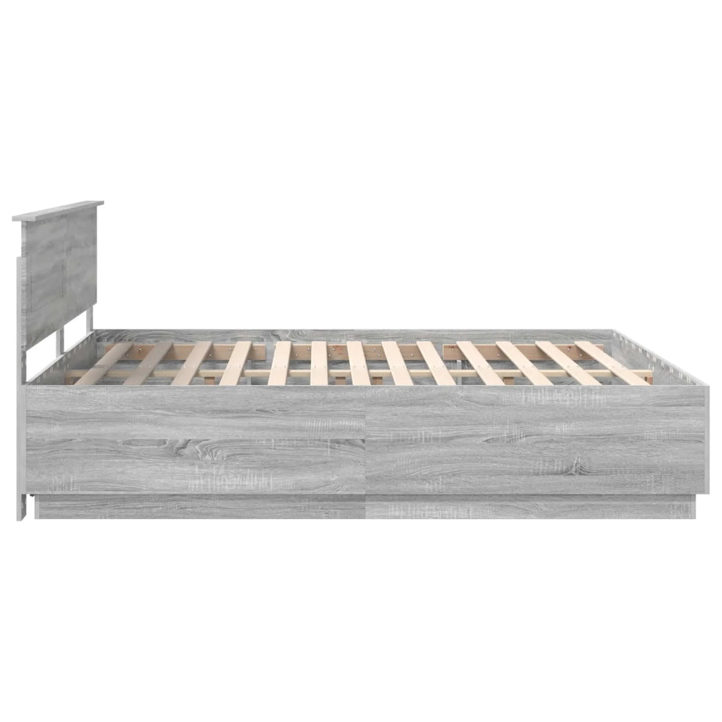 Struttura del letto con testiera Grigio Sonoma 180 x 200 cm 3408143