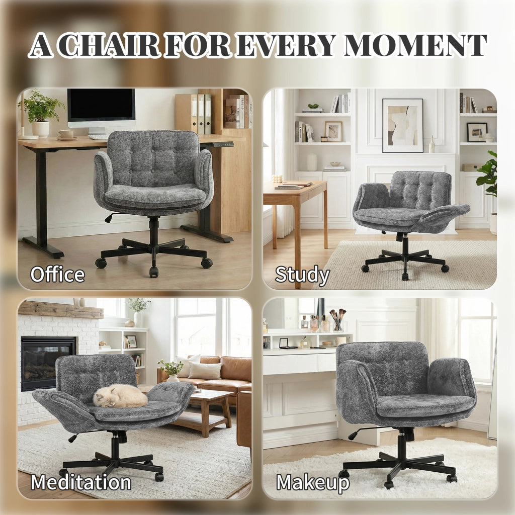 Sedia da ufficio girevole regolabile ¨C Minimal ¨C Grigio scuro