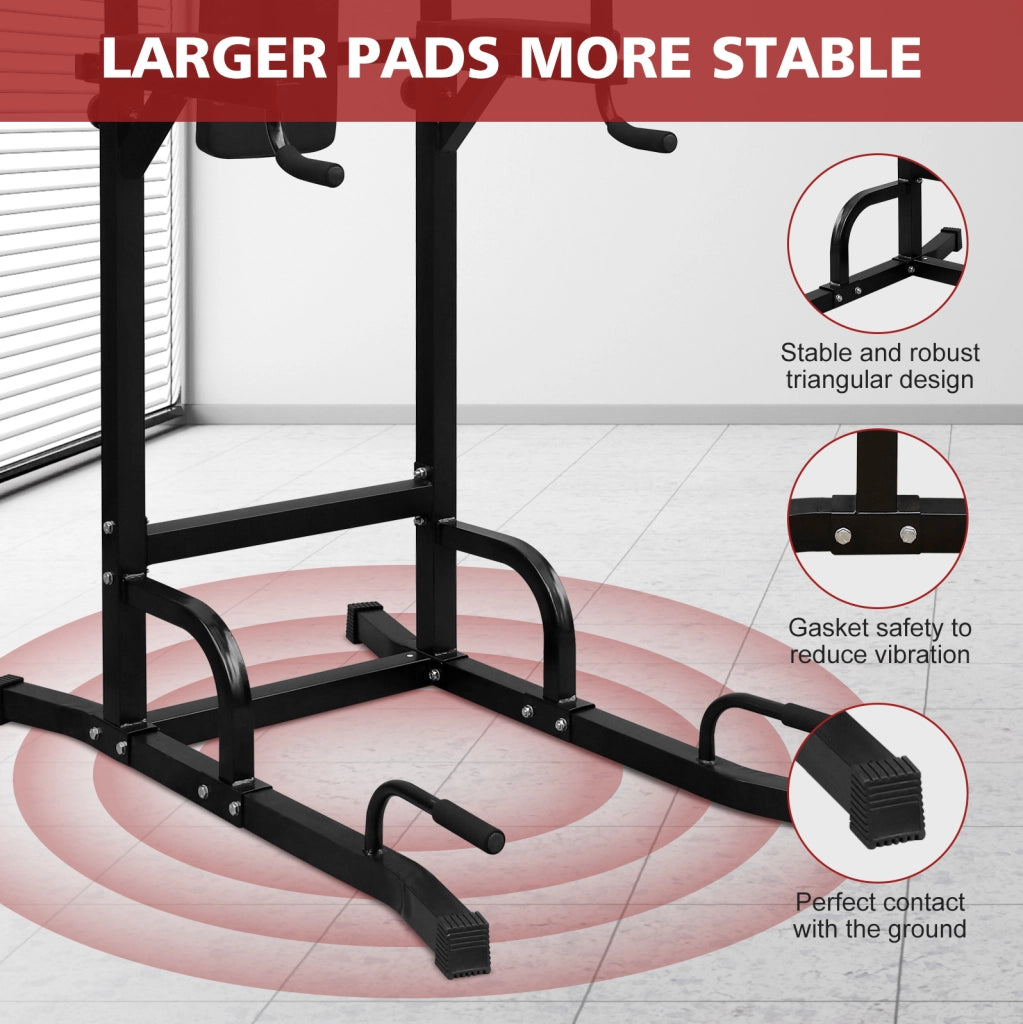 Power Tower multifunzione per esercizi con barra pull-up regolabile in altezza fino a 230 cm, struttura in metallo resistente