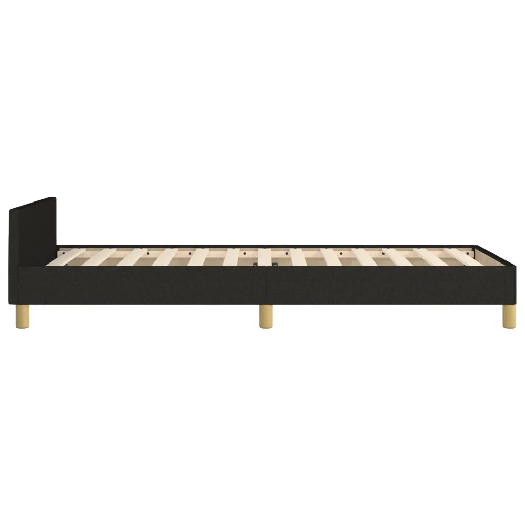 Giroletto senza Materasso Nero 100x200 cm in Tessuto