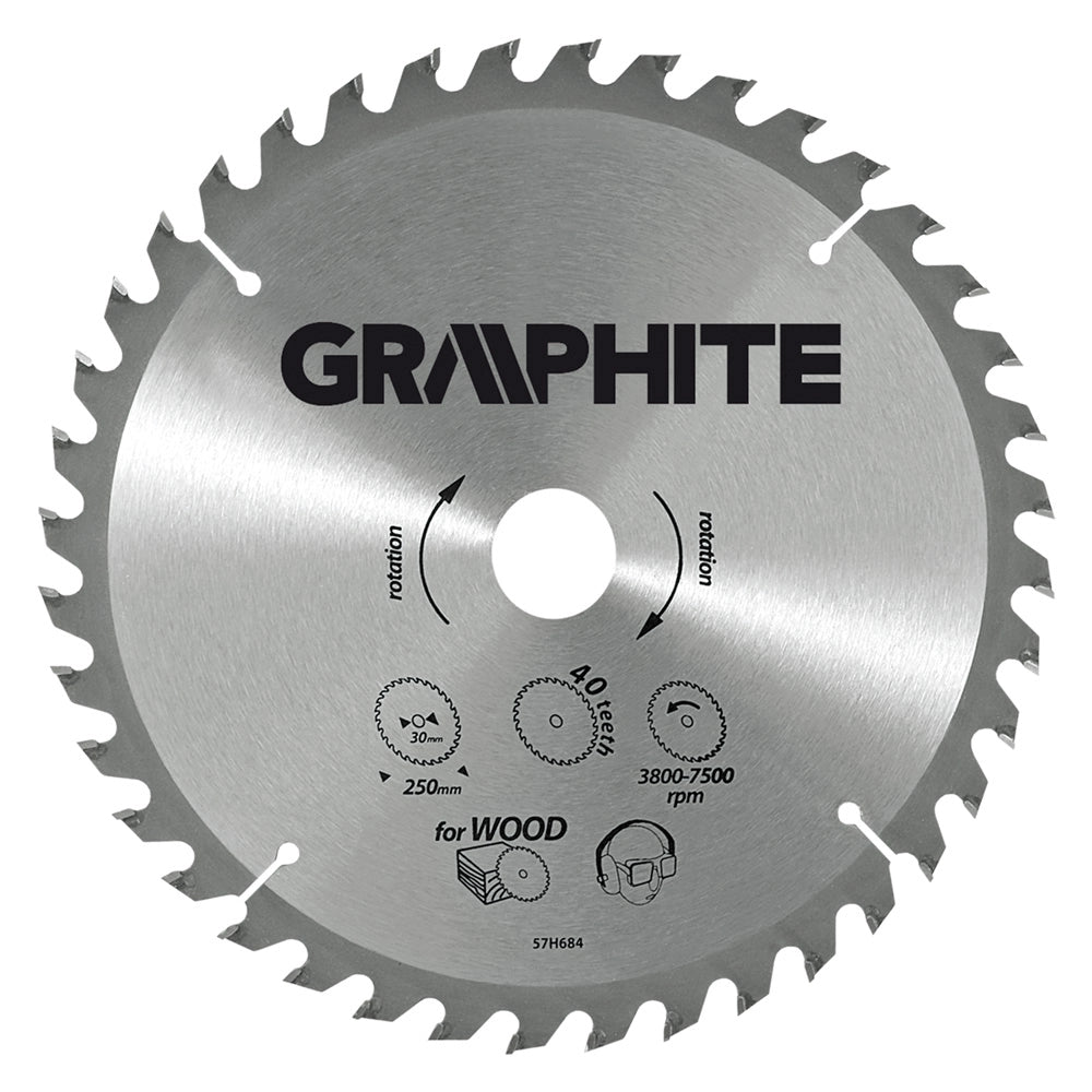 Disco per Sega Circolare Foro 30 mm Graphite Ø 185 mm